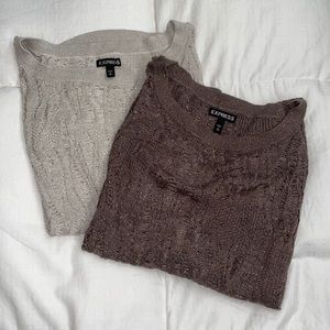2!! NWOT open stitch dressy light sweaters/tunics
